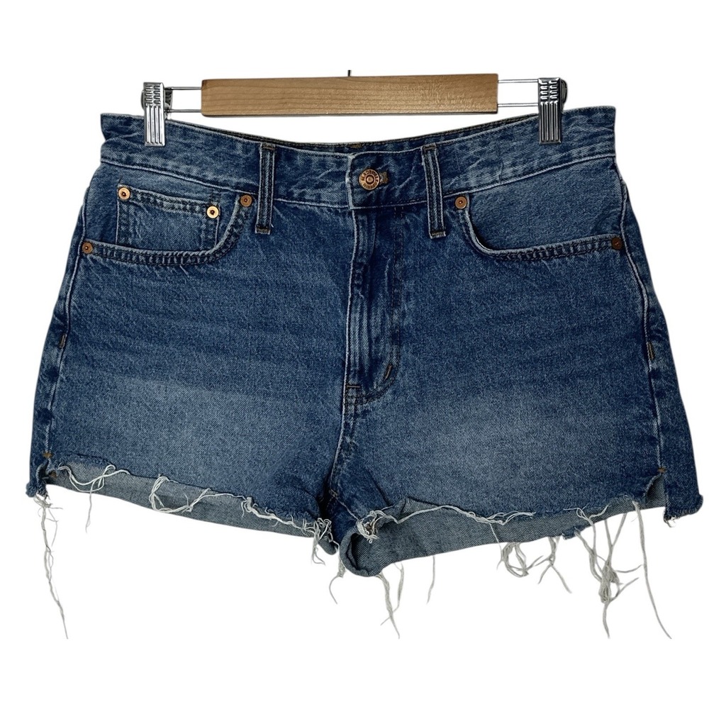 Madewell Denim Shorts Women's‎ Size 28 Blue Relaxed Denim Distressed Classic